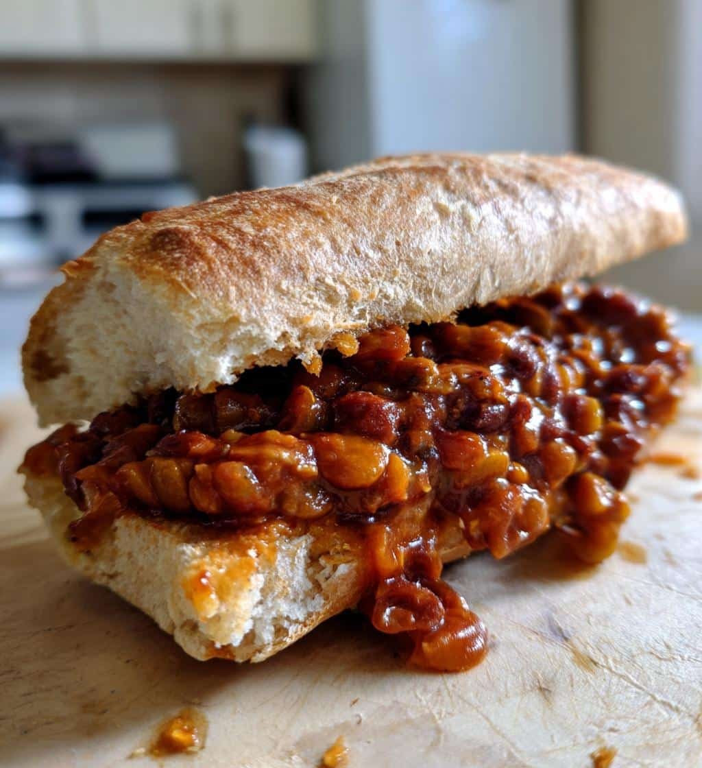 Healthy Crockpot BBQ Lentils & Bean Sandwich Filling 4 Healthy Crockpot BBQ Lentils & Bean Sandwich Filling - detail 1