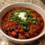 Healthy Crockpot Buffalo Turkey Chili