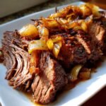 Healthy Crockpot Caramelized Onion Pot Roast
