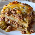 Healthy Crockpot Cheesesteak Potato Casserole
