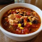 Healthy Crockpot Chicken Taco Soup
