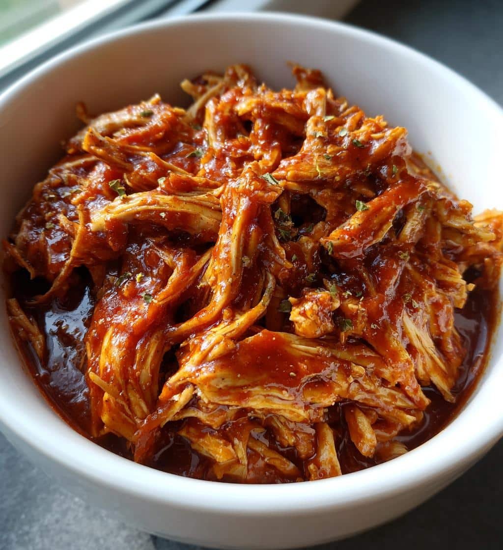 Healthy Crockpot Cranberry BBQ Chicken