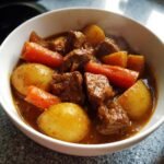 Healthy Crockpot Creamy Beef Potato Stew