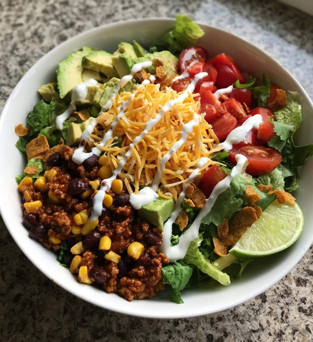 Healthy Crockpot Dorito Taco Salad with 25g Protein Per Serving 4 Healthy Crockpot Dorito Taco Salad - detail 1