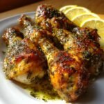 Healthy Crockpot Herb Lemon Garlic Drumsticks