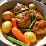 Healthy Crockpot Honey Mustard Chicken & Veggies