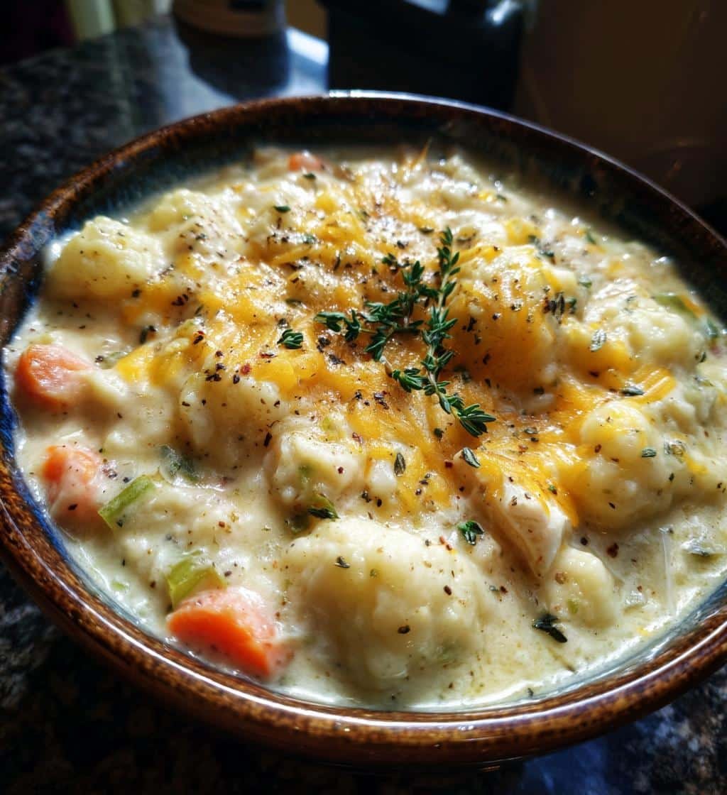 Healthy Crockpot Loaded Cauliflower Chowder - detail 1