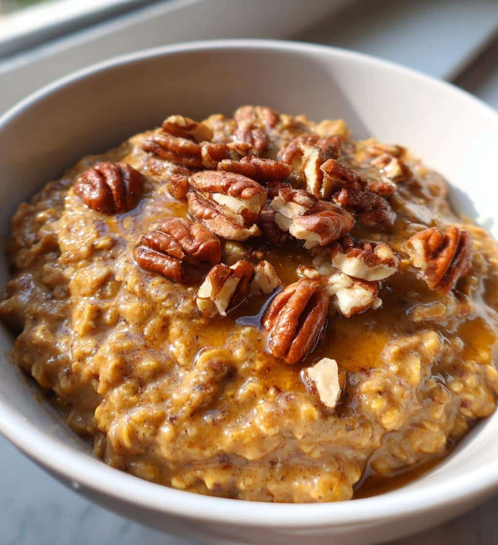 Healthy Crockpot Maple Pecan Pumpkin Oats - detail 1