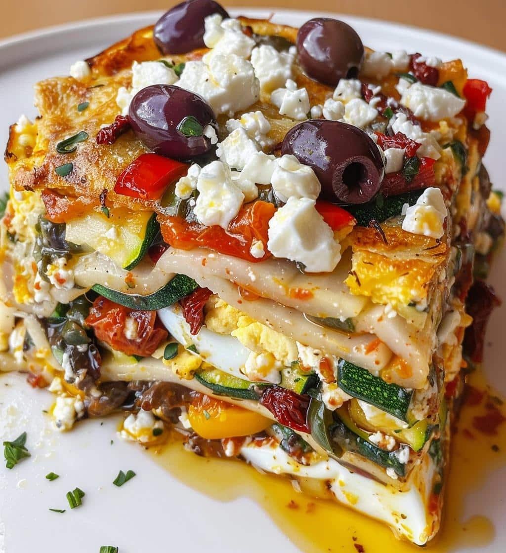 Healthy Crockpot Mediterranean Breakfast Casserole - detail 1
