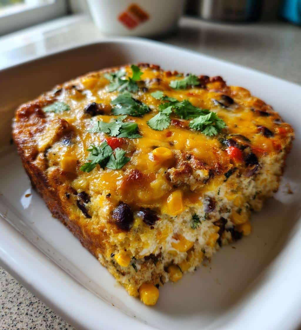 Healthy Crockpot Mexican-Style Breakfast Casserole