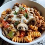 Healthy Crockpot Pizza Casserole