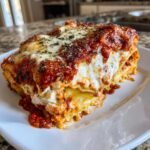 Healthy Crockpot Ravioli Lasagna