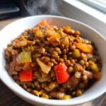 Healthy Crockpot Savory Breakfast Lentil Hash