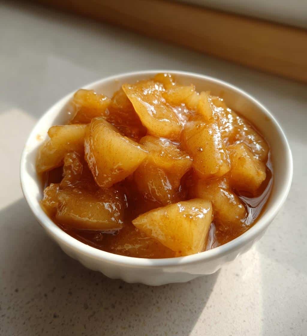Healthy Crockpot Spiced Pear & Ginger Compote - detail 1