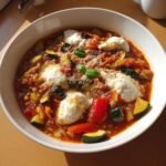 Healthy Crockpot Veggie Lasagna Soup
