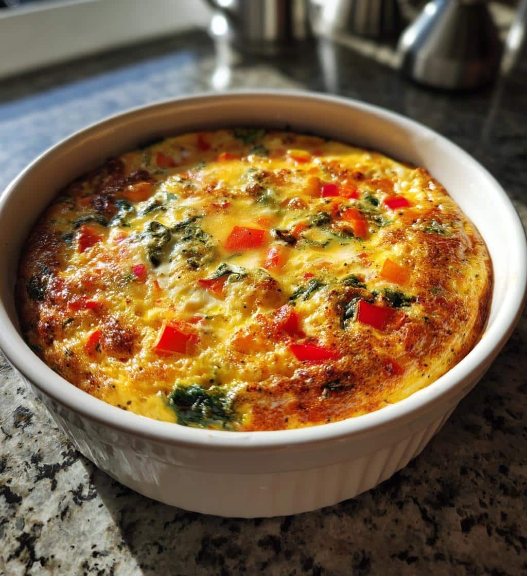 Healthy Crockpot Veggie-Packed Breakfast Egg Bake