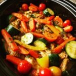 Healthy Crockpot Zesty Italian Chicken & Veggies