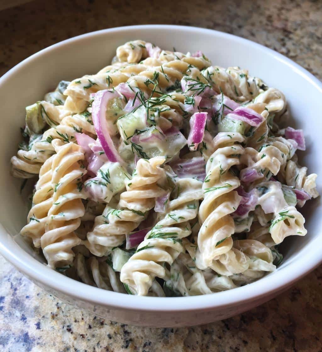 Healthy Dill Pickle Pasta Salad - detail 1