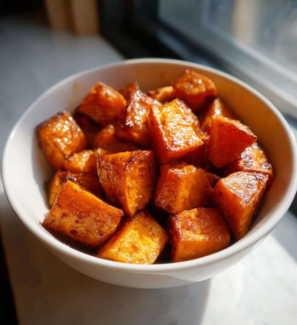 Healthy Easy Air Fryer Cinnamon Sweet Potatoes - detail 1