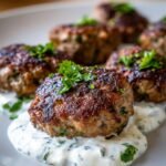 Healthy Easy Beef Kofta Kebabs with Creamy Tzatziki Sauce