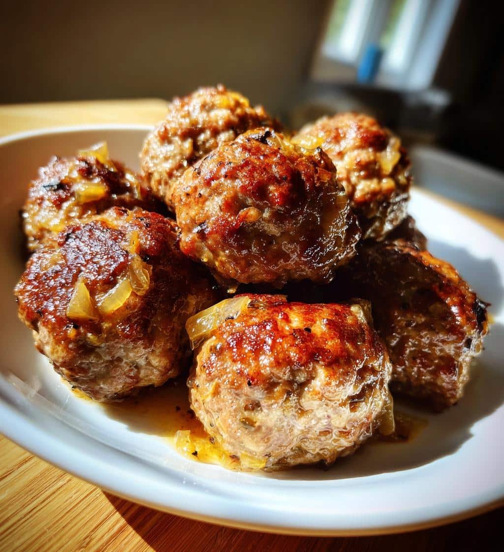 30-Minute Healthy Easy Caramelized Onion Beef Meatballs Recipe 4 Healthy Easy Caramelized Onion Beef Meatballs (Paleo-Friendly) - detail 1