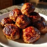 Healthy Easy Caramelized Onion Beef Meatballs (Paleo-Friendly)
