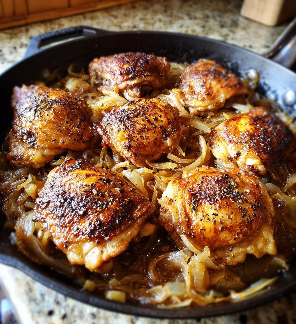 Healthy Easy Caramelized Onion Chicken Thighs (Skillet) - detail 1