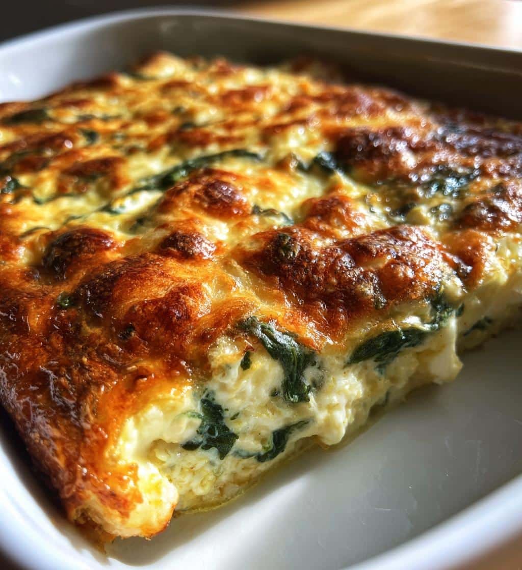 Healthy Easy Cottage Cheese Spinach Casserole 4 Healthy Easy Cottage Cheese Spinach Casserole (4 Ingredients) - detail 1