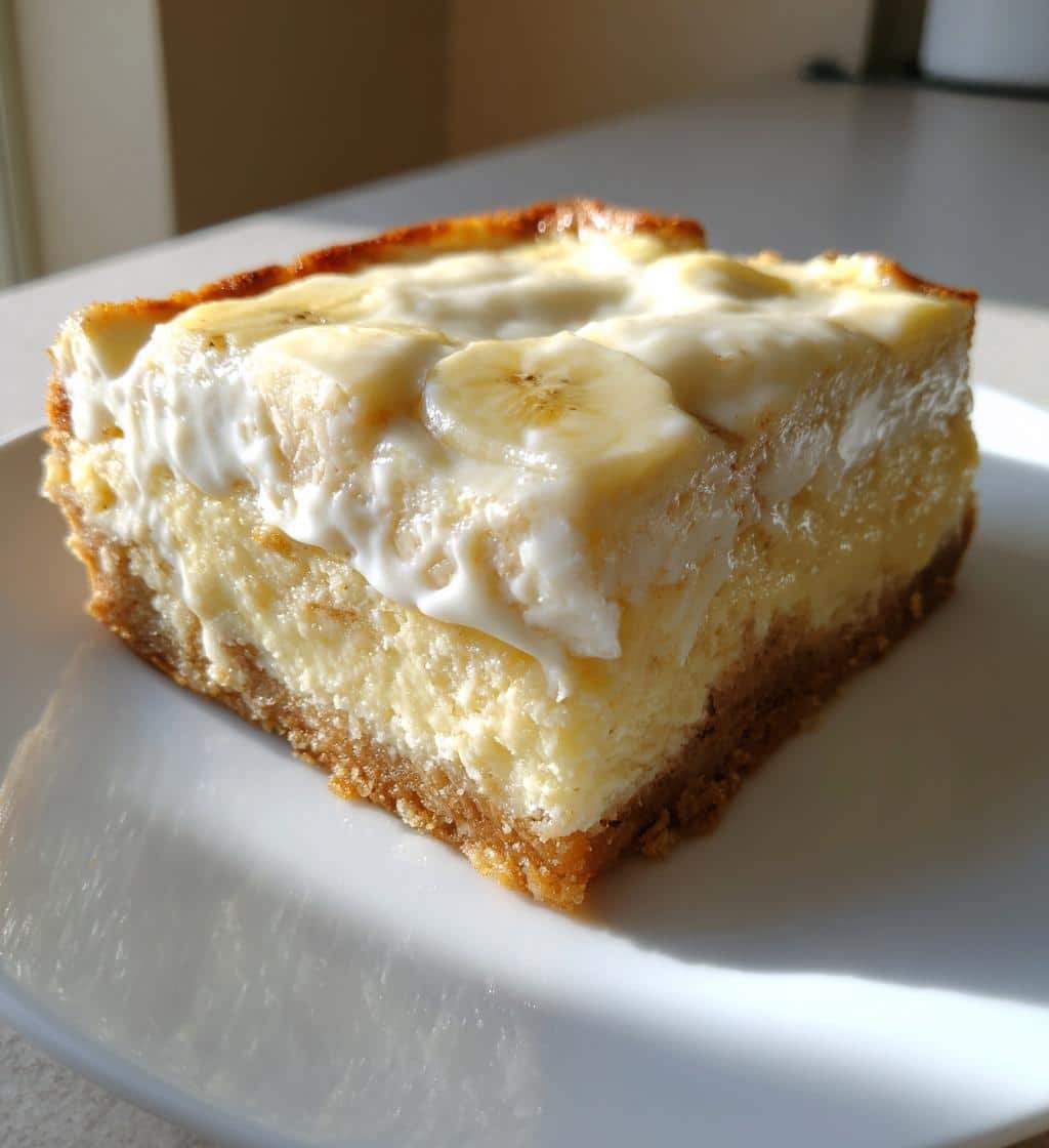 Healthy Easy Creamy Banana Pudding Cheesecake Bars