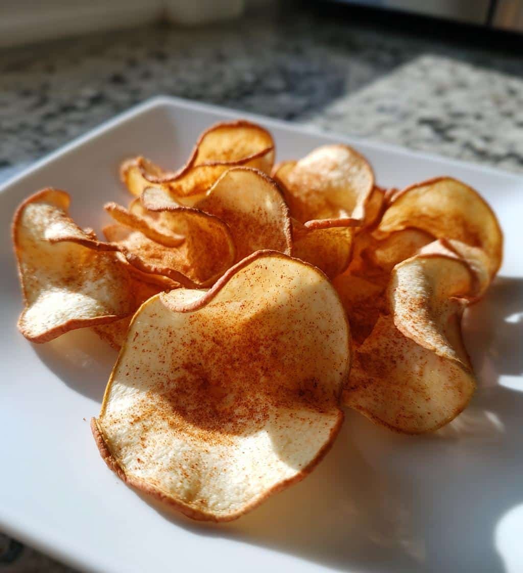 Healthy Easy Crispy Air Fryer Apple Chips