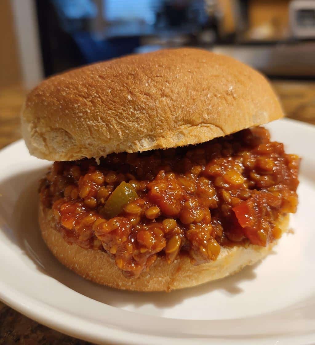 Healthy Easy Crockpot Lentil Sloppy Joes - detail 1