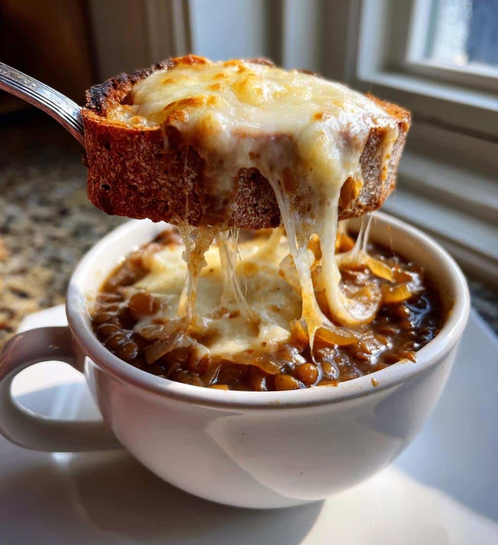 Healthy French Onion Lentil Soup