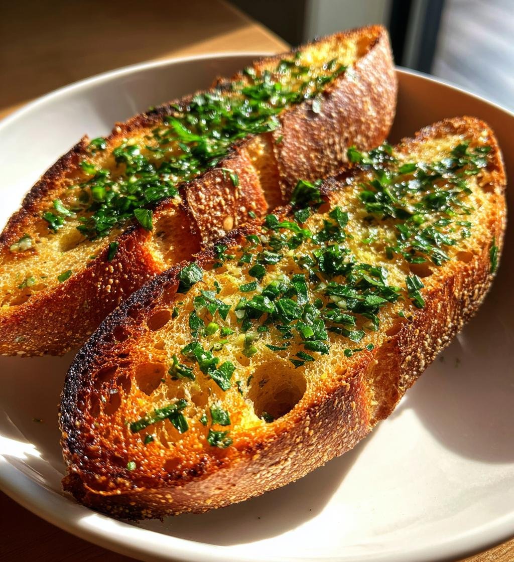 Healthy Garlic Bread (Olive Oil/Roasted Garlic)