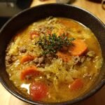 Healthy Ground Beef & Cabbage Soup