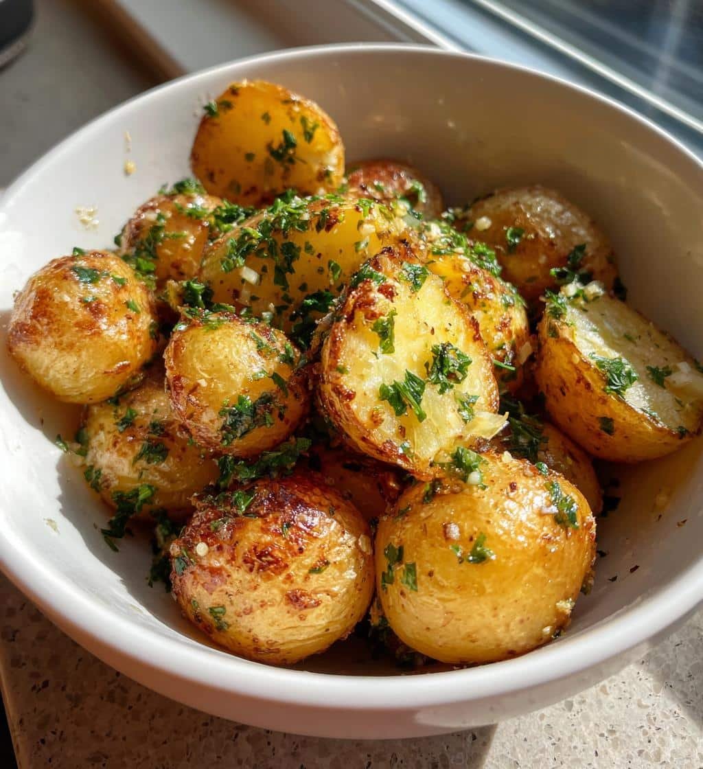 Healthy Homemade 5-Ingredient Garlic Parsley Potatoes
