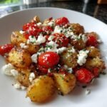 Healthy Homemade Breakfast Potatoes with Feta & Tomato