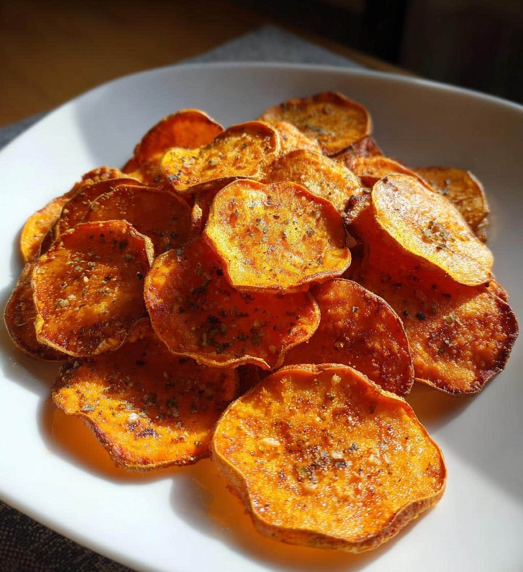 Healthy Homemade Crispy Sweet Potato Chips