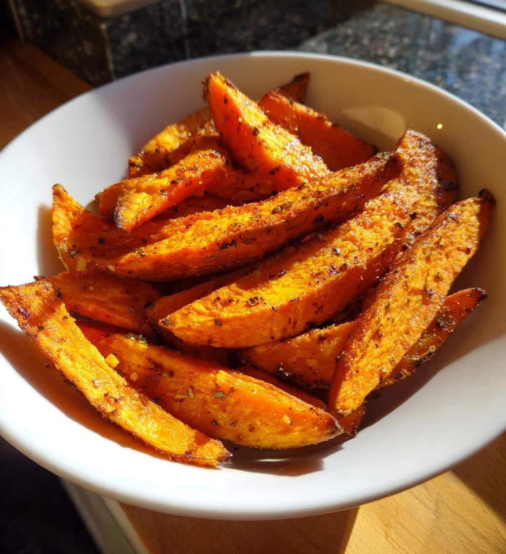Healthy Homemade Crispy Sweet Potato Wedges