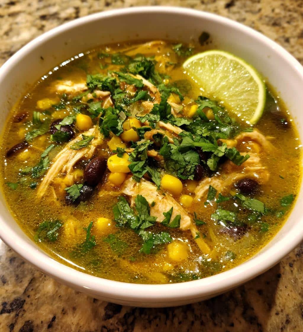 Healthy Homemade Crock Pot Green Enchilada Chicken Soup 4 Healthy Homemade Crock Pot Green Enchilada Chicken Soup - detail 1