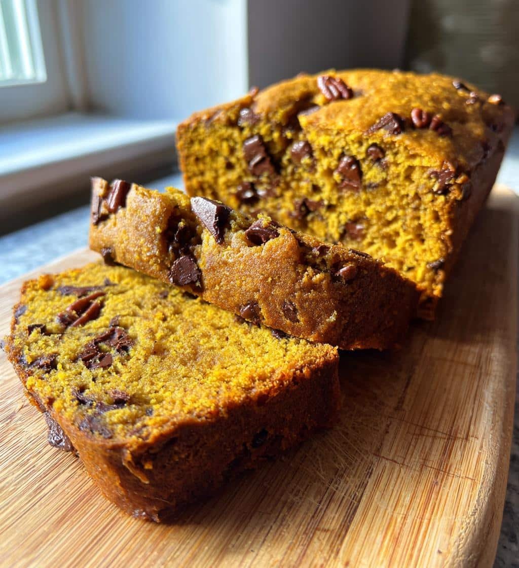 Healthy Homemade Pumpkin Chocolate Pecan Bread - detail 1