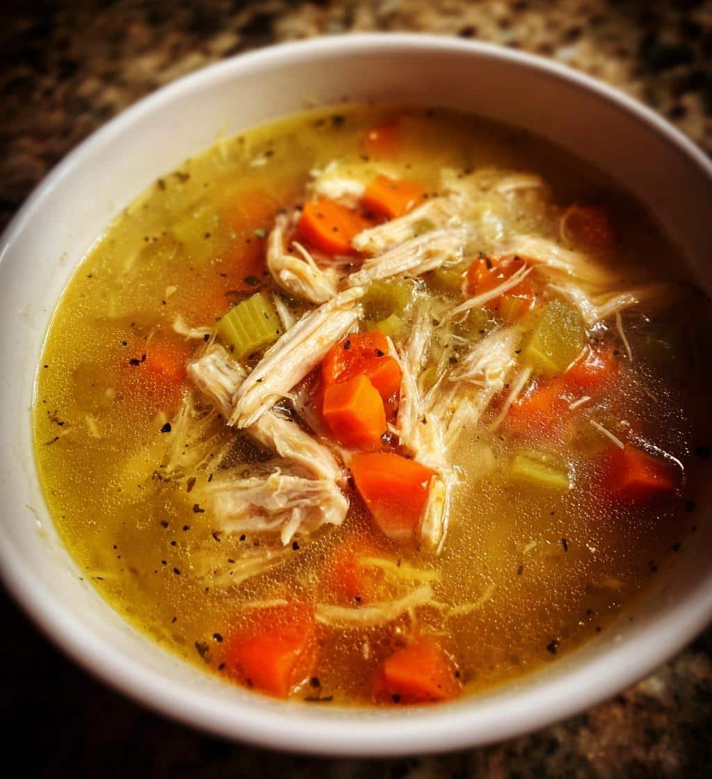 Healthy Homemade Whole Chicken Stock Soup - detail 1