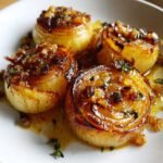 Healthy Honey Garlic Roasted Onions