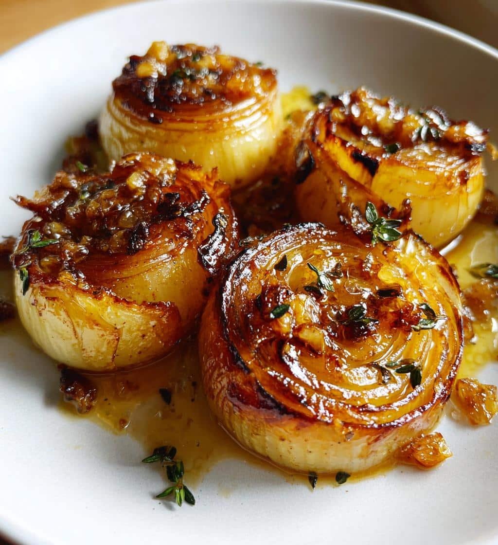 Healthy Honey Garlic Roasted Onions