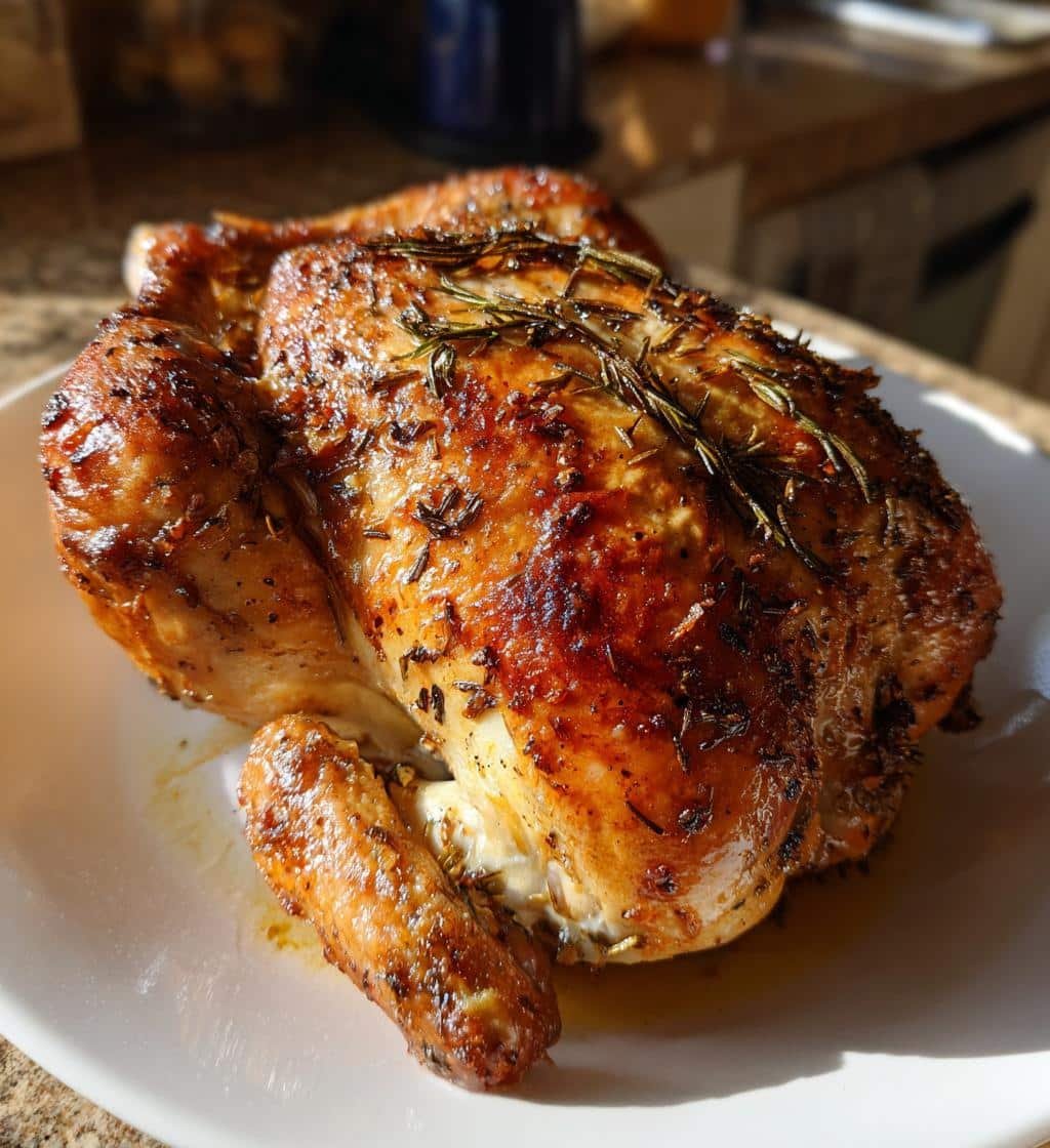 Healthy Juicy 6-Ingredient Crockpot Whole Chicken