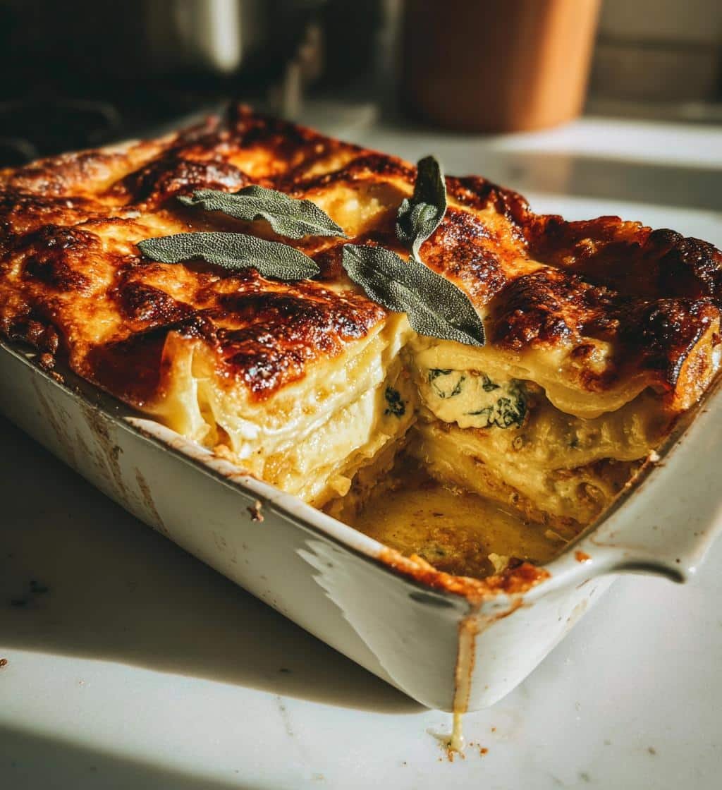 Healthy Lasagna with Brown Butter Sage Sauce: 12-Layer Bliss 4 Healthy Lasagna with Brown Butter Sage Sauce - detail 1