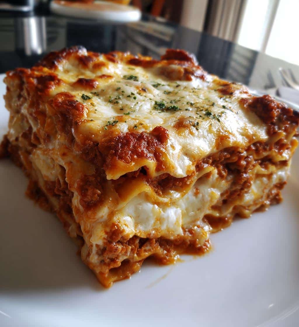 Healthy Lasagna with Ricotta & Parmesan
