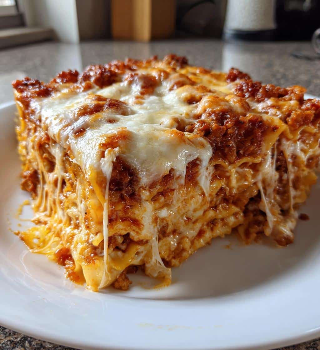 Healthy Lasagna with Sweet Italian Sausage