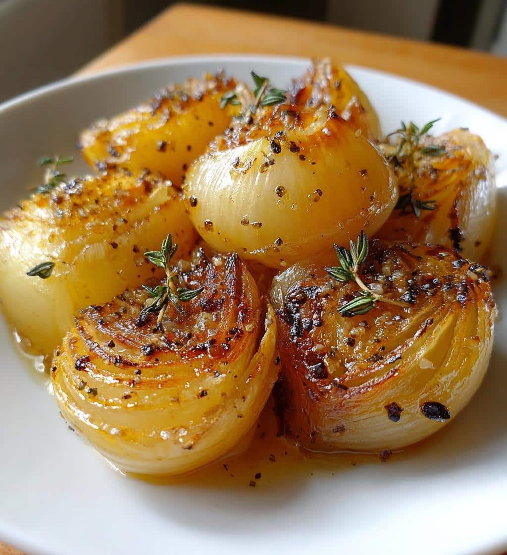 Healthy Lemon and Garlic Roasted Onions