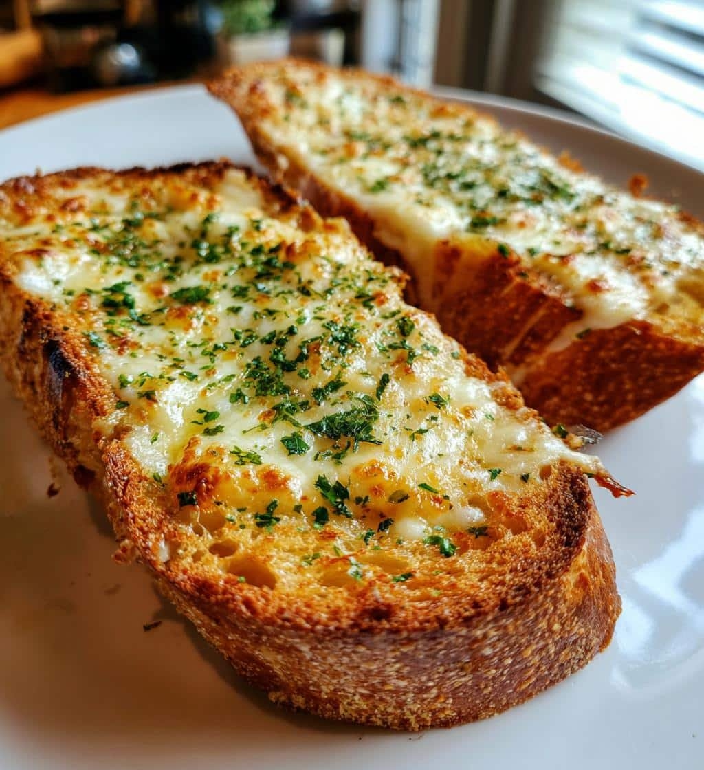 Healthy Low-Calorie Cheesy Garlic Bread - detail 1