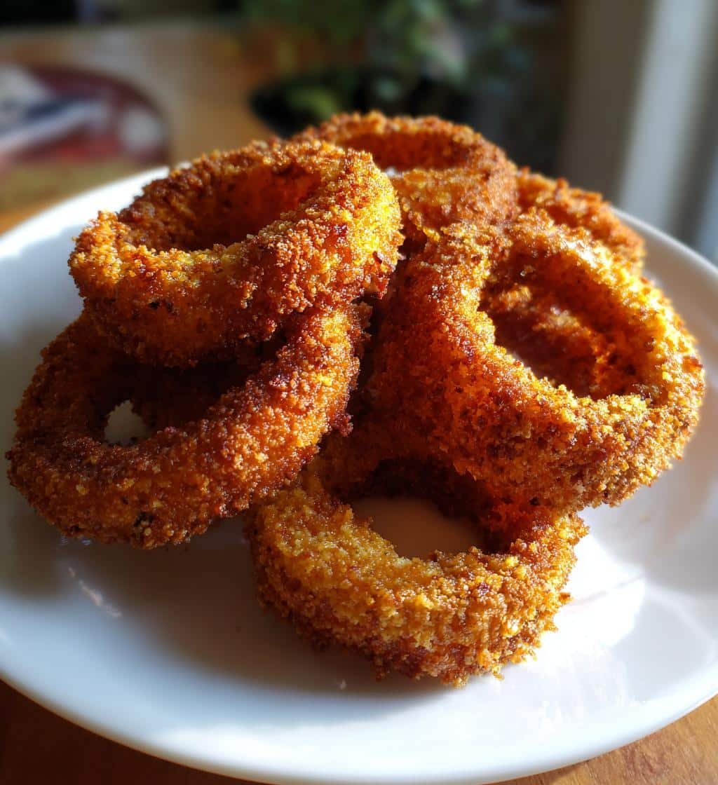 Healthy Low-Carb Onion Rings: 6g Protein Crispy Magic in 25 Minutes 4 Healthy Low-Carb Onion Rings (Cottage Cheese Coating) - detail 1